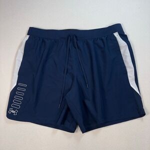 Under Armour 7" SpeedPocket Mesh Lined Shorts Men's XL‎ Navy Fitted HeatGear